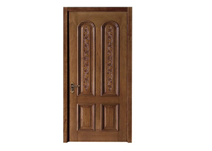 Cheap Stopper Closer Interior Wood Doors , Wenge Veneer Solid Oak Internal Doors wholesale