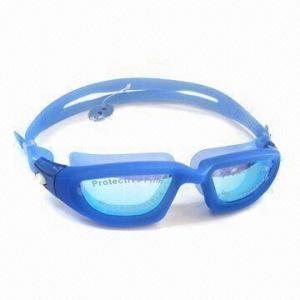Cheap One-piece Sport Glasses with Silicone Frame Material and PC Nose Bridge wholesale