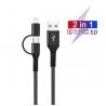 PD 18W Fast Charger Lightning Cable 2 In 1 USB Data Transmission for sale