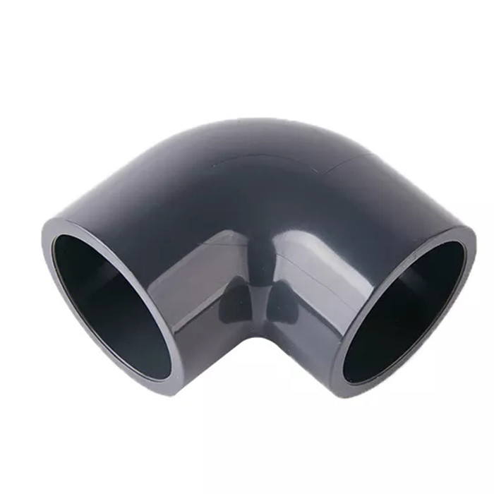 Quality Black PN25 PVC 90 Degree Elbow Plastic Pipe Fittings 20mm-110mm for sale