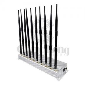 Cheap 10 Antenna Mobile Phone Jamming Device Cell Phone Signal Interrupter 420*135*50 Mm wholesale