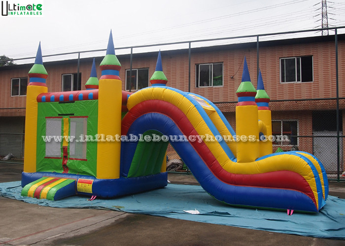 Cheap 5 In 1 Inflatable Bounce House With Slide , Outdoor Commercial Jumping Castles wholesale