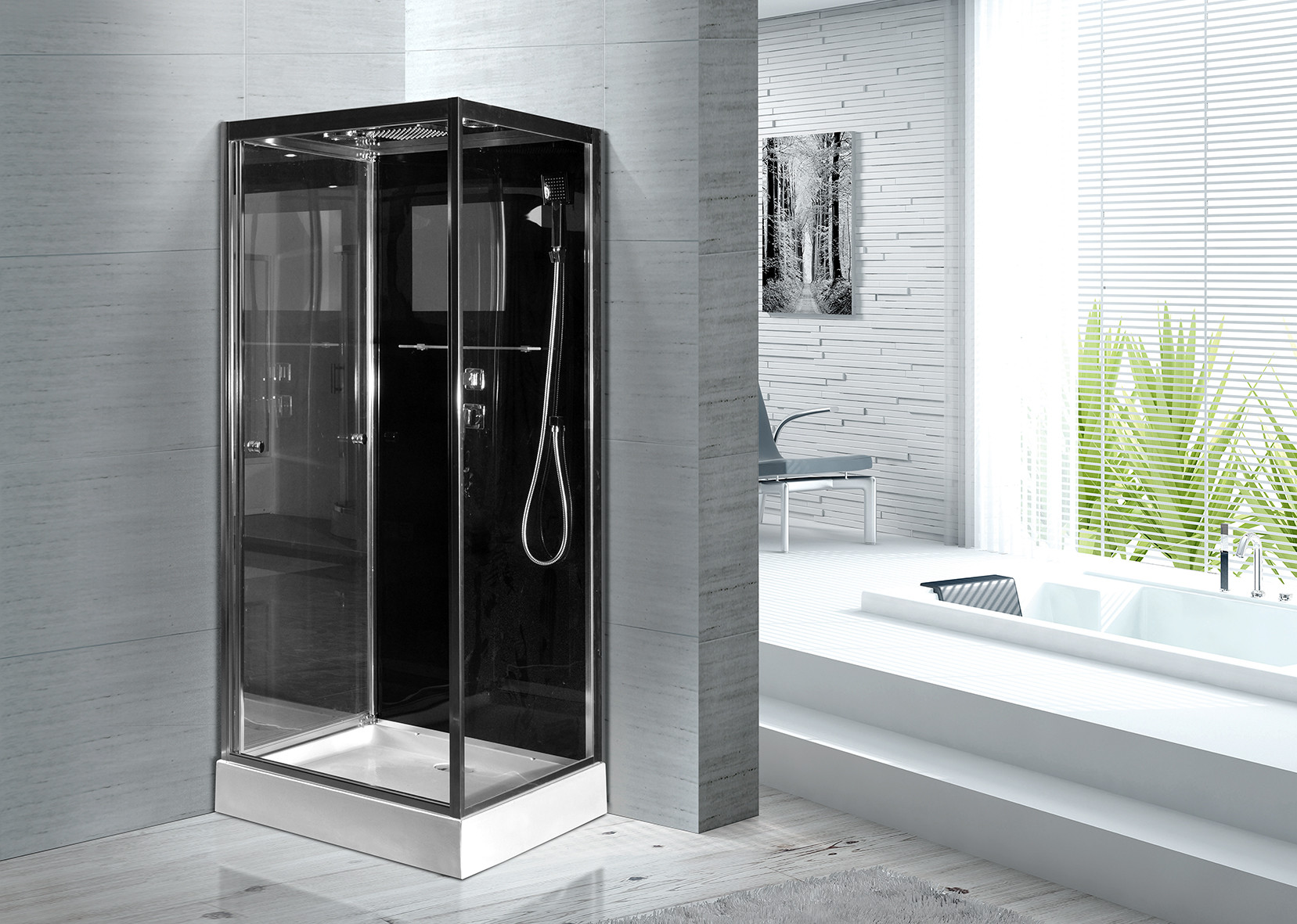 Cheap Convenient Comfort Bathroom Shower Glass Enclosure Kits , Glass Shower Units wholesale