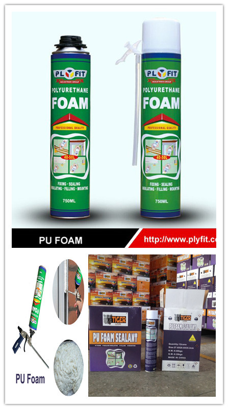 China Fire Retardant polyurethane 750ml PU Foam Spray For Gap Filler on sale