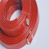 China Brake Lines Braided Silicone Rubber Fiberglass Sleeving With Silicone Resin for sale