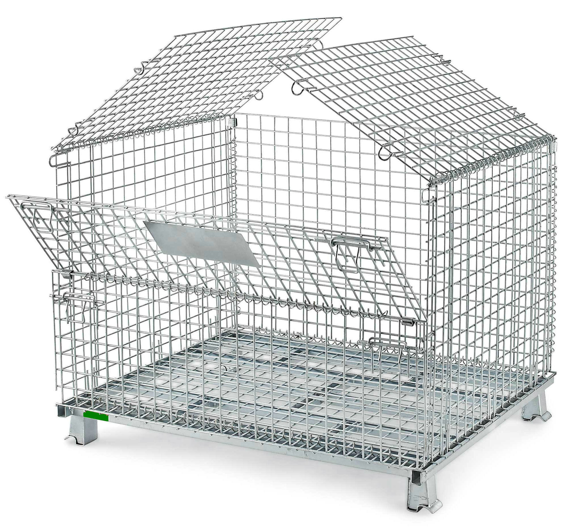 China Wire Mesh Container, Metal Storage wire container,  foldable warehouse storage  steel wire mesh basket folding wire cage on sale
