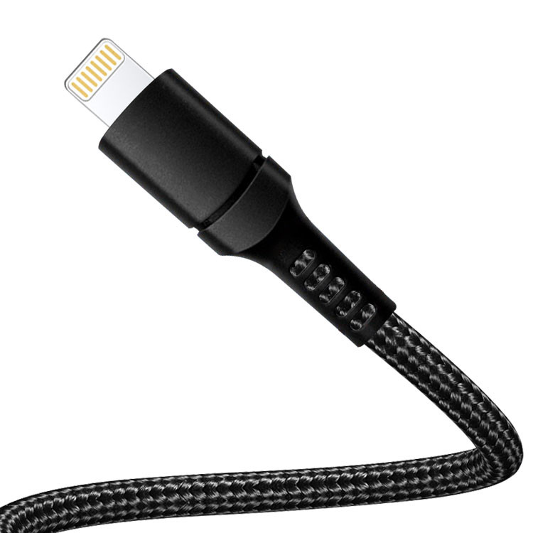 China ROHS USB Lightning Charging Cable 480Mbps Apple Braided Lightning Cable for sale