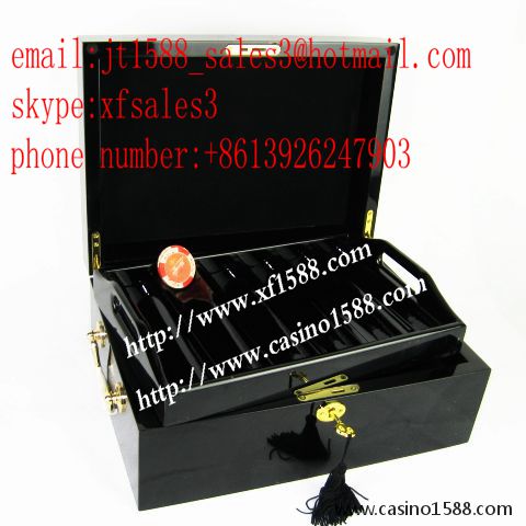 China Case for 500 chips/Luxurious chip case/Texas goldem game/Baccarat/Black Jack/Ideal gift/wooden chip case on sale