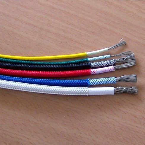China 200deg.C 600V tinned copper silicone braid UL3071 1.5mm2 silicone braid wire for sale
