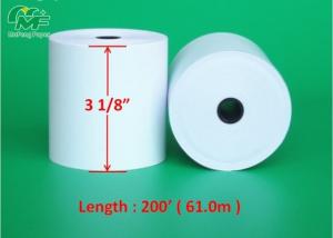 China Eco - Friendly 3 Inch Thermal Paper Rolls , Thermal Pos Roll High Rubbing Resistance on sale