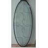 low price oval decorative glass panel with zinc caming for sale