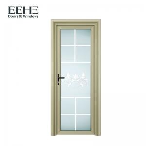 Cheap Frosted Glass Aluminium Swing Door For House Bathroom Weather Resistance wholesale