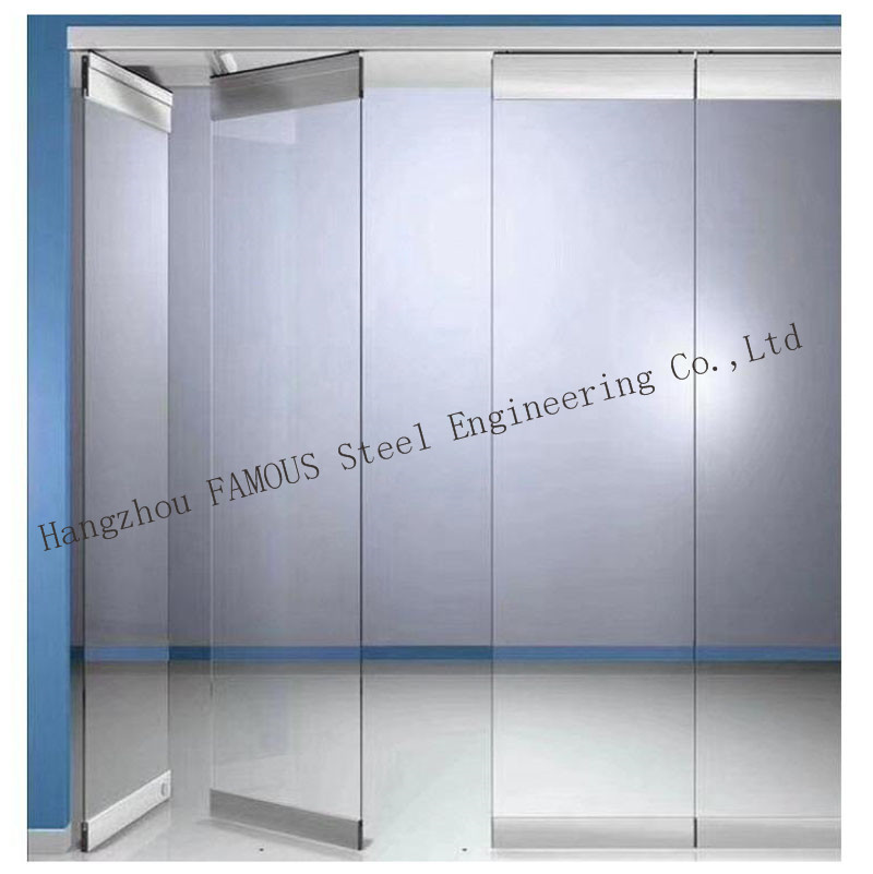 China Sliding Panel Acoustic Movable Glass Partition Walls Double Glazed 100mm for sale