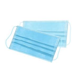Cheap FDA CE Disposable Face Mask Surgical With Earloop / Blue 3 Ply wholesale
