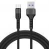 OEM 9 Volt  5 A Nylon Braided Usb C Cable , Nylon Data Cable For Android for sale