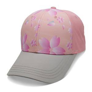 Cheap Personalized Ladies Baseball Cap , Sublimation Flower Baseball Hat Breathable wholesale