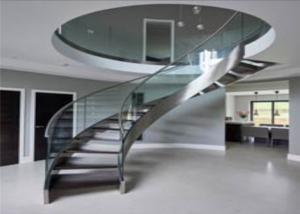 Cheap Interior Building Curved Stairs Screws Installation Contemporary Residential Stairs wholesale