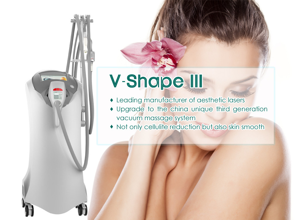 Cheap Vertical Type White Vacuum Roller Slimming Machine With Three Tratment Handles wholesale