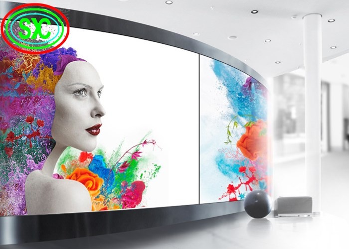 China Full Color Curtain LED Display Indoor Curved Soft P3.91 LED Video Display on sale
