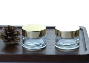 China Refillable 30g Small Glass Cosmetic Jar With Lids Privated Logo on sale