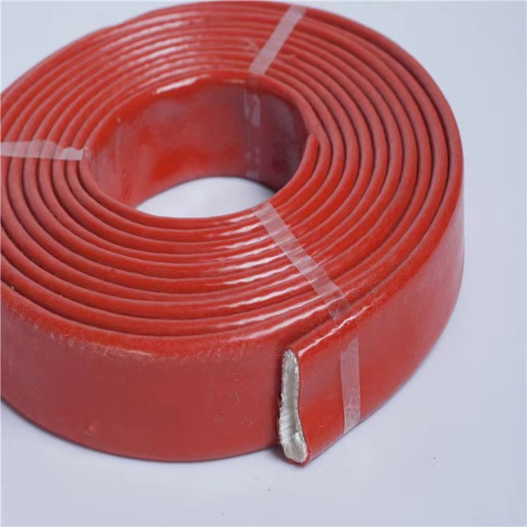 China Fire Resistant Fiberglass Sleeving Anti Corrosive Chemicals Coated With Silicone Rubber for sale