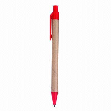 Cheap Eco Paper Ballpoint Pen, Customized Barrels and Trim Colors are Accepted wholesale