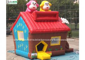 Colorful Small Cute Puppy Bounce House With Anti Ruptured PVC Custom Made