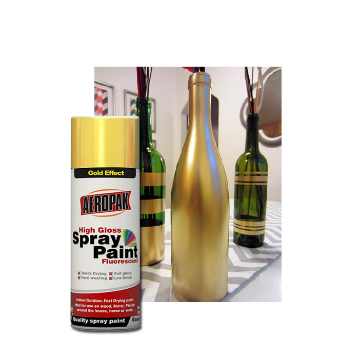 Cheap Aeropak High Gloss Gold Glitter Spray Paint Aerosol Gold Effect Paint wholesale