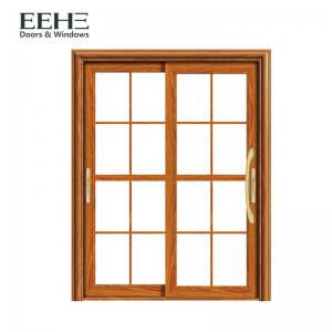 Cheap Waterproof Champagne Aluminium Sliding Patio Doors With Flexibility Frame 1.1mm wholesale