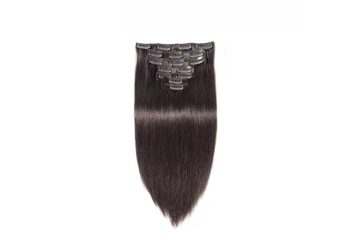 China Color #2 Can Be Restyled Silky Smooth Soft Clip in Hair Extension Europe Hair Extension for Hair Salon 18 20 2224 on sale