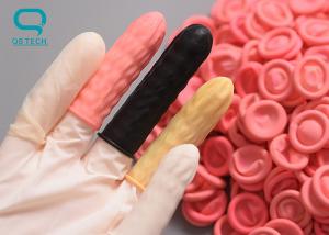 Comfortable Rubber Finger Covers , Sterile Finger Cots 0.09mm Thickness