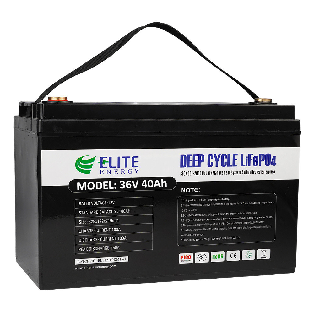 Cheap Rechargeable Li ion 40Ah 1536Wh 36V LiFePO4 Battery Deep Cycle wholesale