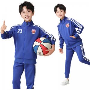 Cheap Children's football training suit men's autumn winter team wear group  customized soccer jersey long sleeve game warm-up uniform wholesale