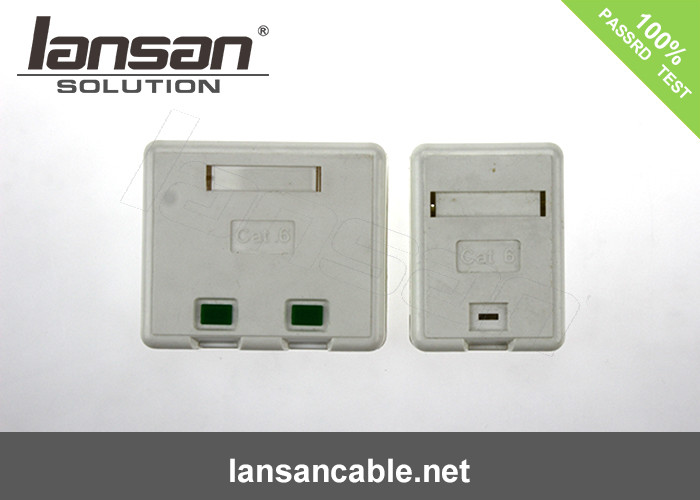 China High-impact Flame Reisistance Plastic Two Port Cat6 Surface Mount Box on sale