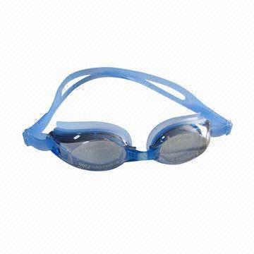 Cheap Mirror-coated Lens Goggle, Made of Silicone, Available in Blue Color wholesale
