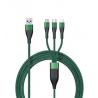 1.25m 3 In 1 Fast USB Charging Cable 4.5A 5V TPC Universal 5A For IPhone for sale