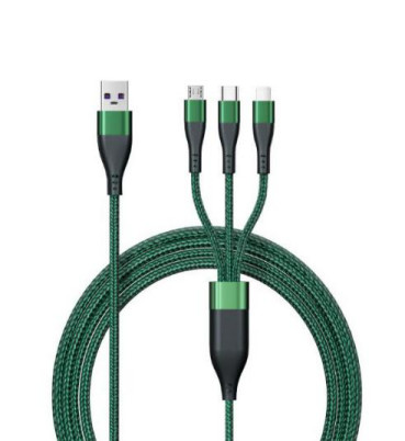 SCP 3 In 1 USB Fast Charging Cable 1.25m Lightweight USB C Cable 4.5A 5V for sale