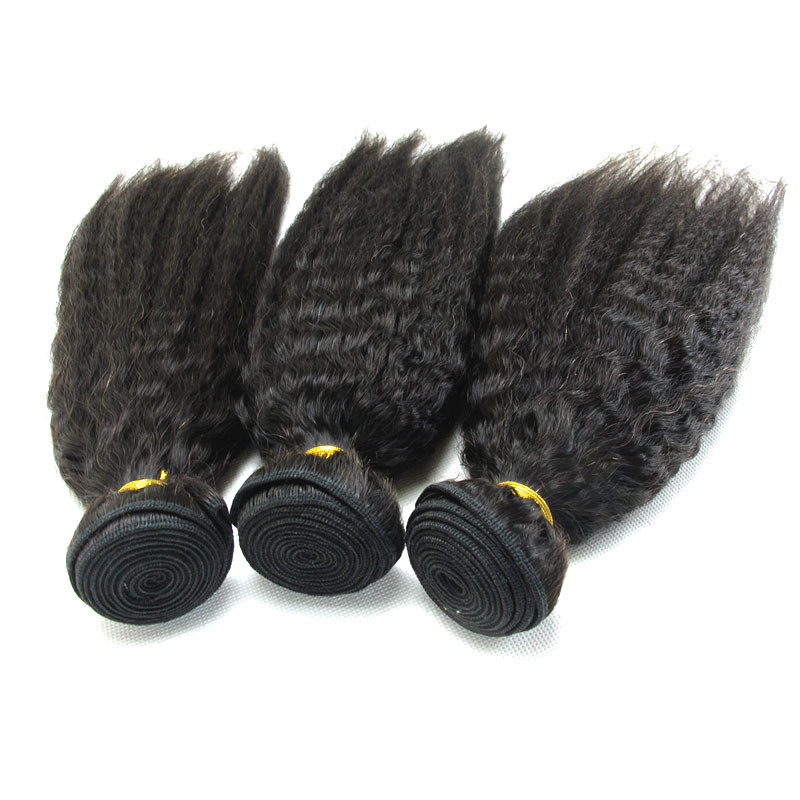China Kinky / Yaki Straight Style Brazilian Human Hair Bundles / Extensions on sale