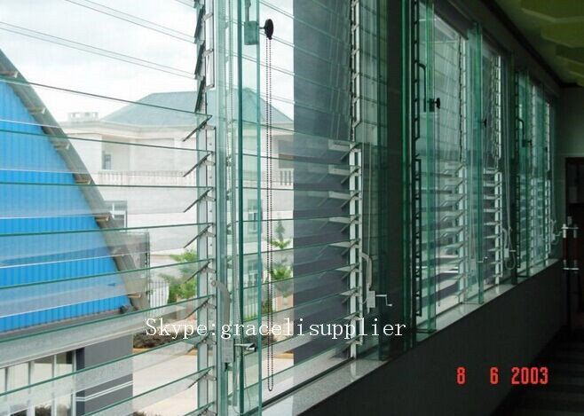 rough grinding edge or polished edge Plate glass window / louver glass for sale