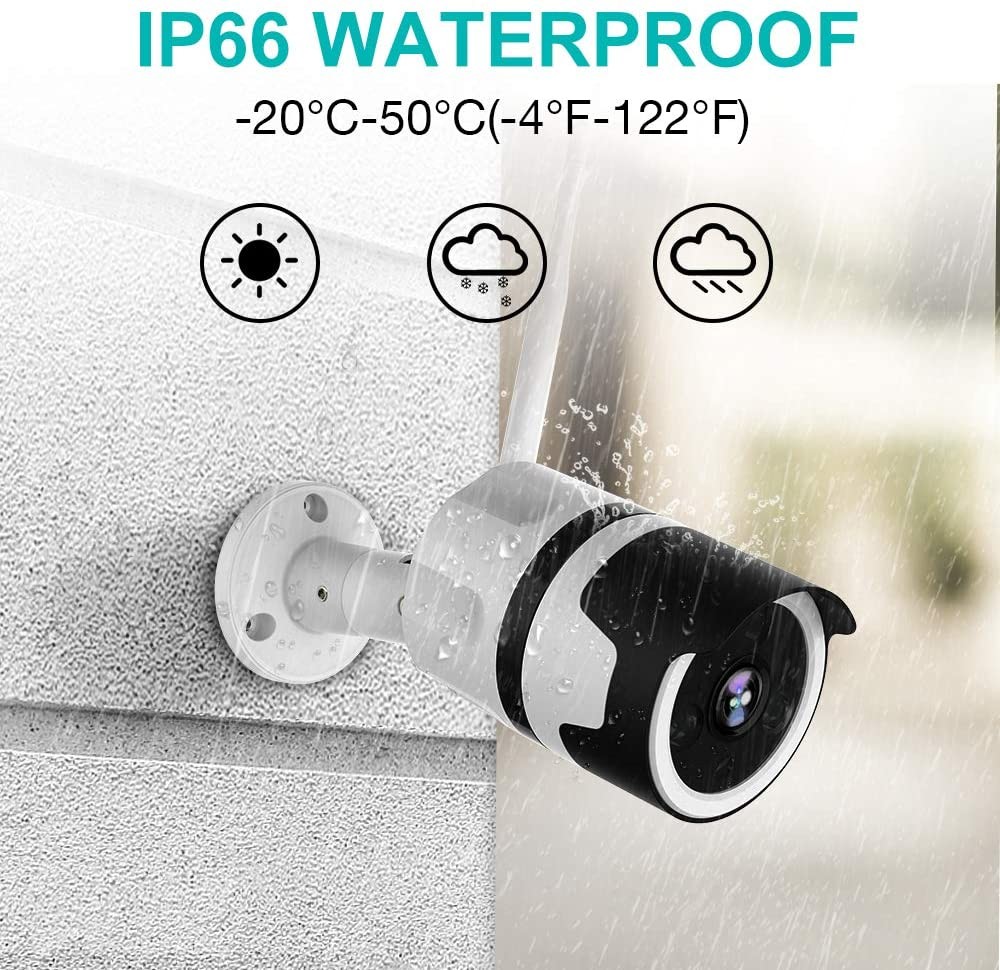3MP Wireless home security cameras 1080P Battery Powered WiFi Surveillance Cameras