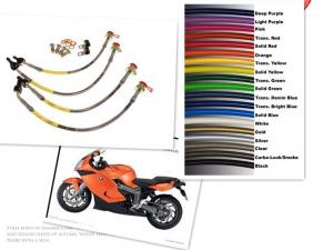 China 1/8 SIZE Motorcycle Racing Colored /PTFE Steel Braided Brake Line Hose Kits on sale