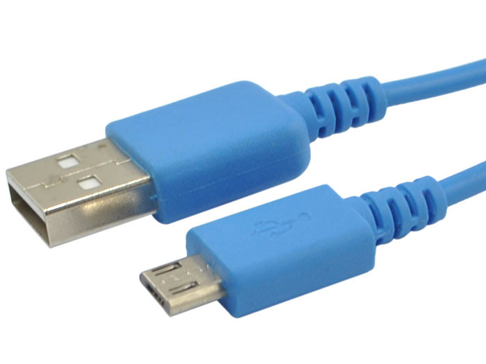 Blue USB2.0 Charge & Transfer Data Cable to Micro 5 Pin Connector Cable for sale