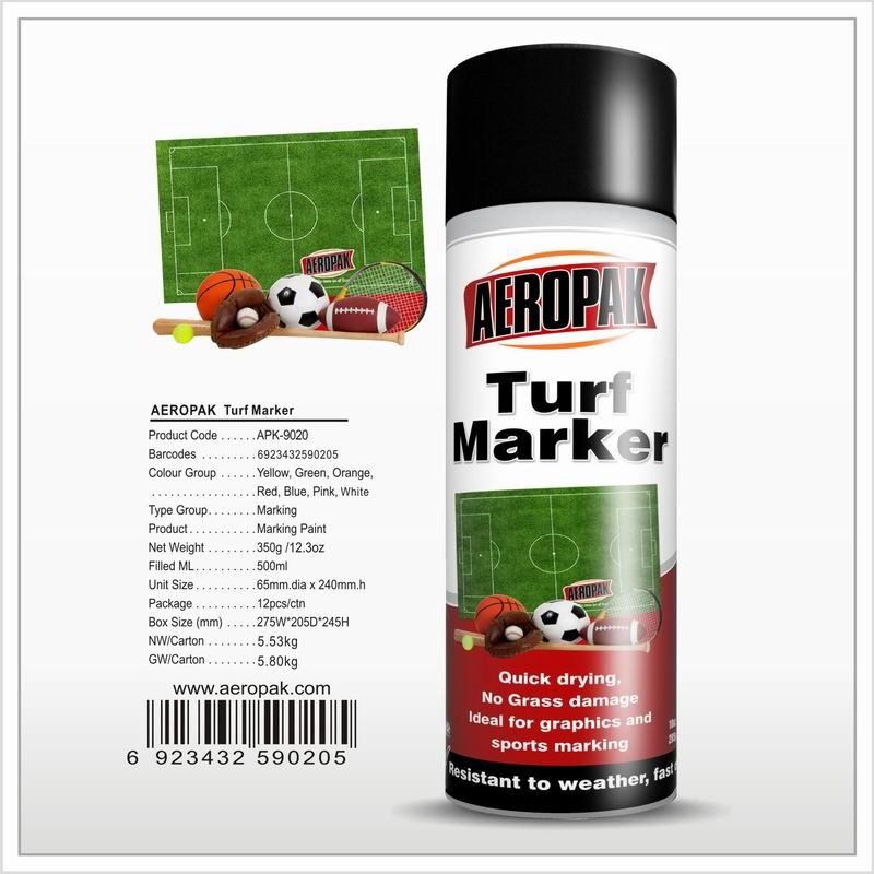 Cheap Aeropak Turf Marking Paint Spray No Harm Turf Line Marking Paint For Grass wholesale