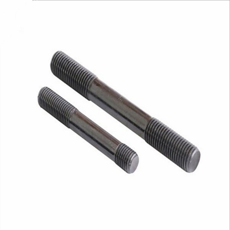 Cheap Black Double End Threaded Rod , Double Threaded Stud Carbon Steel ASTM 3/8 0.39 Meter wholesale