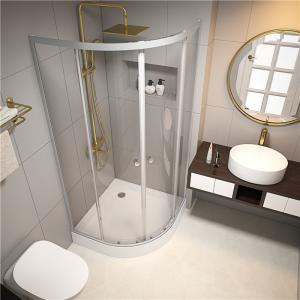 Cheap 5mm tempered glass 900x900x2000mm Bathroom Curved Corner Shower Enclosure , Shower And Bath Enclosures wholesale
