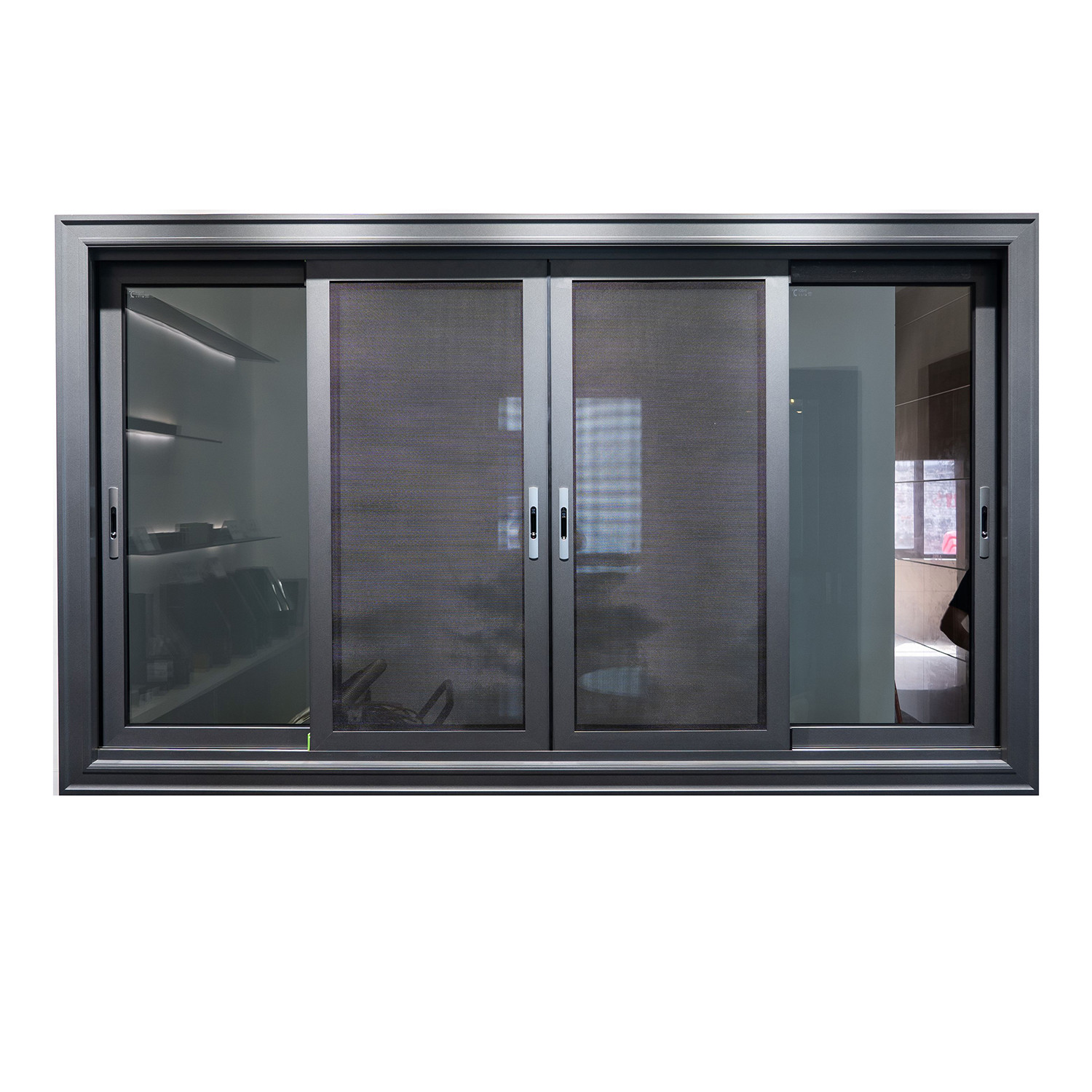 Interior Double Glazed 6063 Aluminium Sliding Windows With Two Track for sale