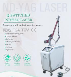 Cheap Professional Q Switched ND Yag Laser Tattoo Removal Machine for Hollywood Peeling wholesale