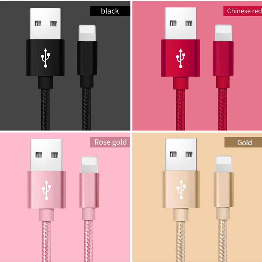 China Metallic Nylon Braided USB Cable, USB A to Lightning Cable / Micro USB Cable / Type C Cable, Fast Charging and Data Sync for sale