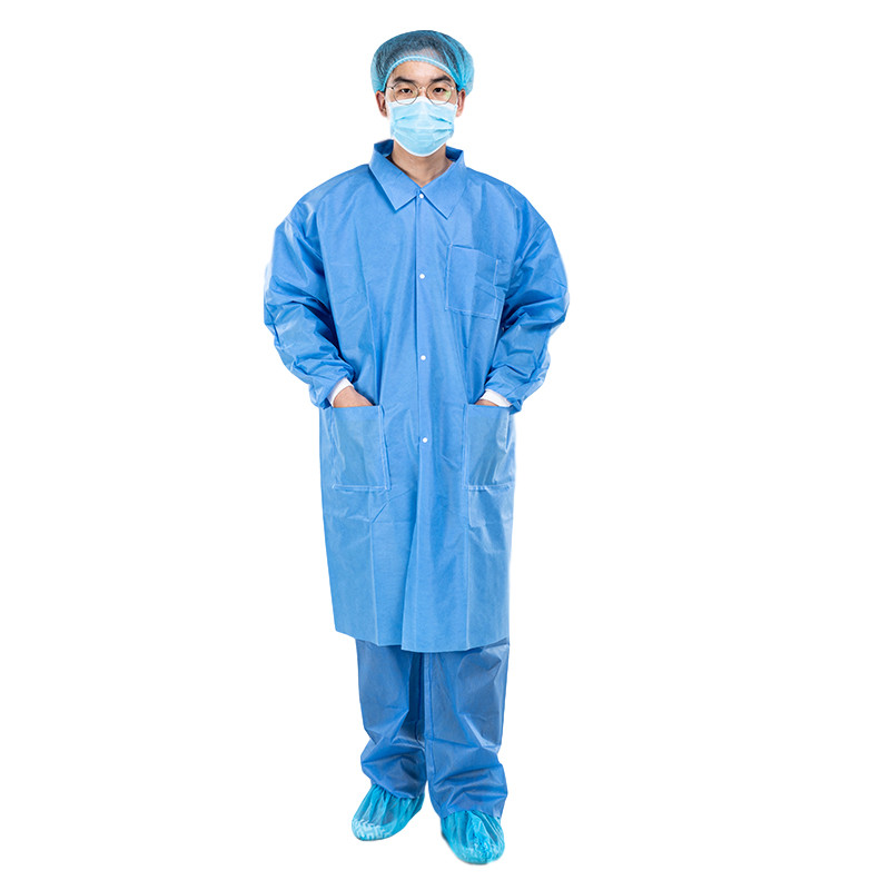 Cheap Disposable Dustproof Experimental SMS Non Woven Protective Gown wholesale