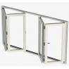 Exterior Facade Aluminum Alloy Glass Folding Bifold Windows And Doors Exposed Frame for sale